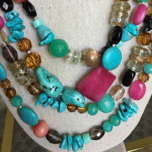 Stella & Dot | Stunning Retired Hand-beaded Versatile 'Carnival' Necklace - Picture 9 of 16